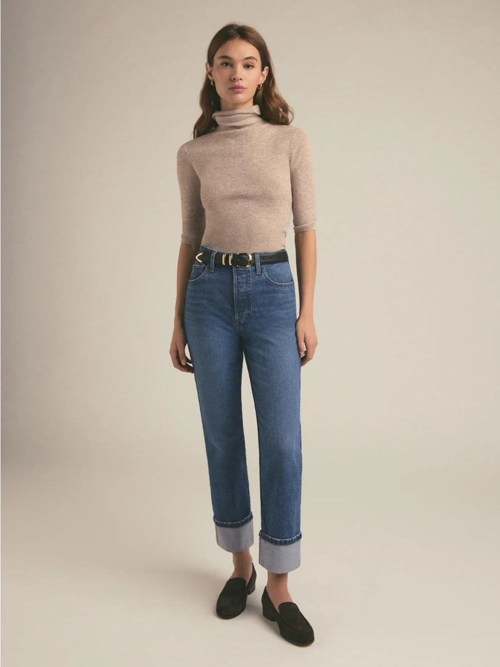 NWT Favorite Daughter The Valentina Cuffed Super High Rise Straight 25